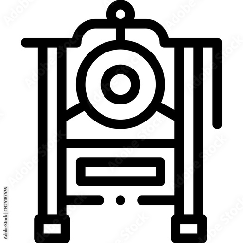 Korea line editable icon. Editable stroke. Vector illustration.