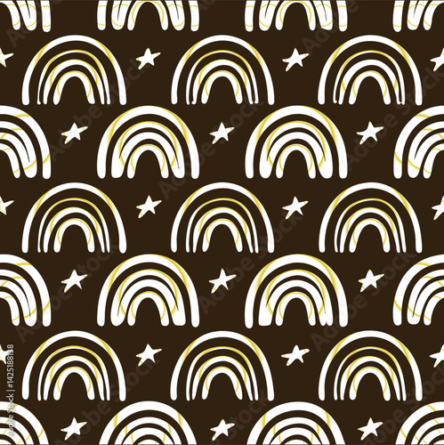 Black and white seamless floral pattern vector design with a retro decorative ornament