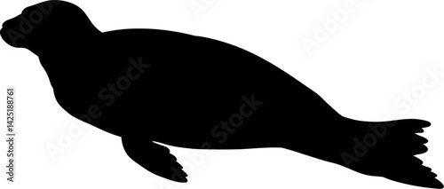 vector silhouette of a penguin