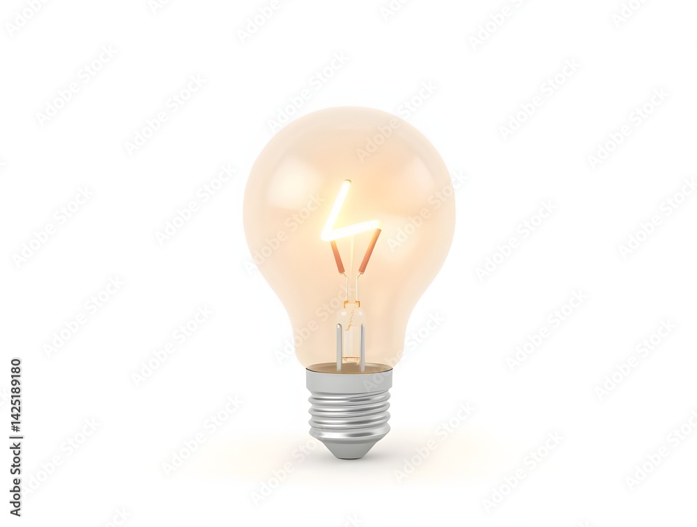 Illuminated Light Bulb: A Symbol of Bright Ideas Illuminated Light Bulb: A Symbol of Bright Ideas