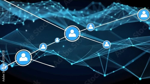 Social network connection digital technology abstract background illustration design video