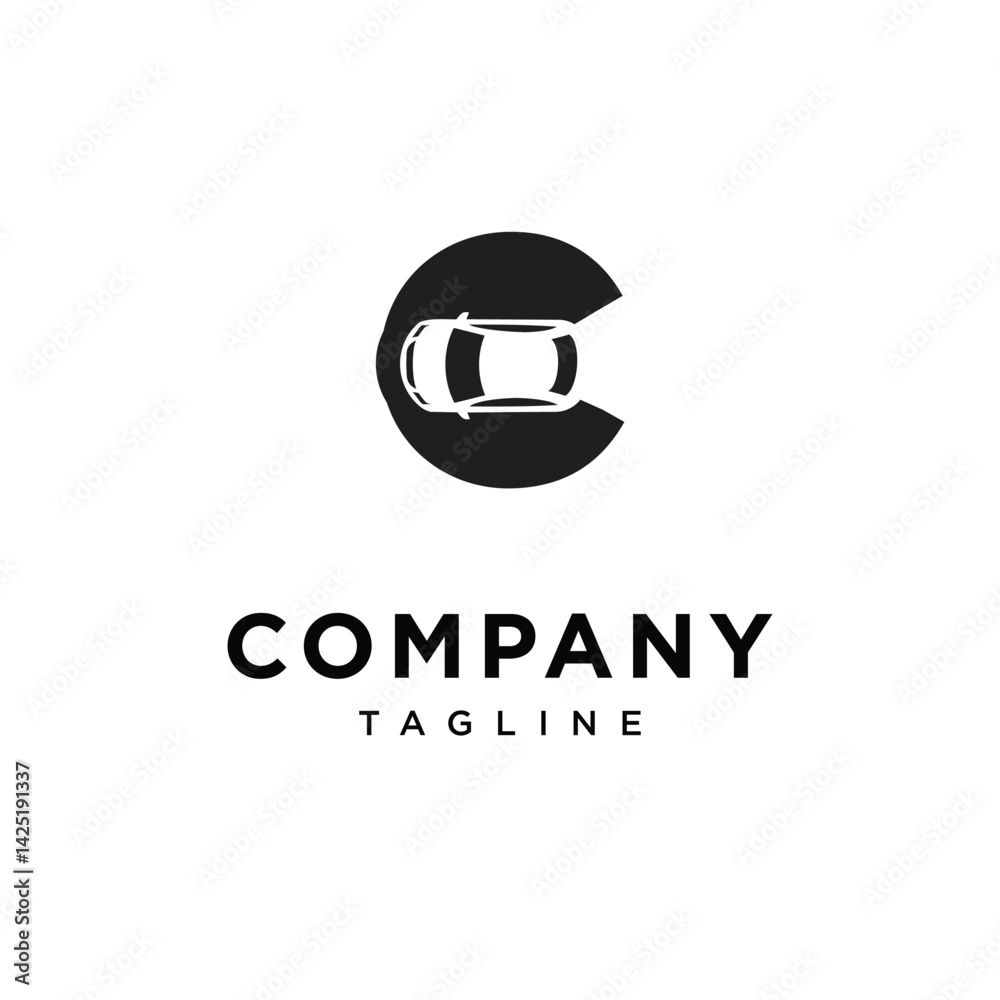 Obraz premium Letter C Car Logo Icon Vector