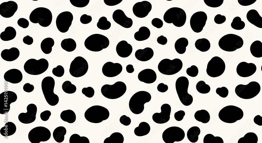 Spotted Simplicity A sea of black blots on a white expanse Spotted Simplicity A sea of black blots on a white expanse