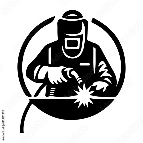 illustration logo of welding company