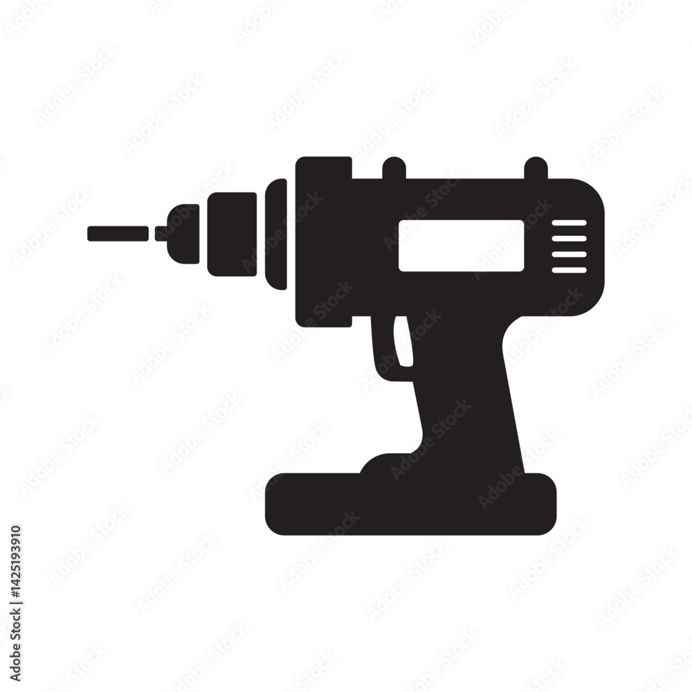 handheld cordless power drill icon for diy and construction handheld cordless power drill icon for diy and construction