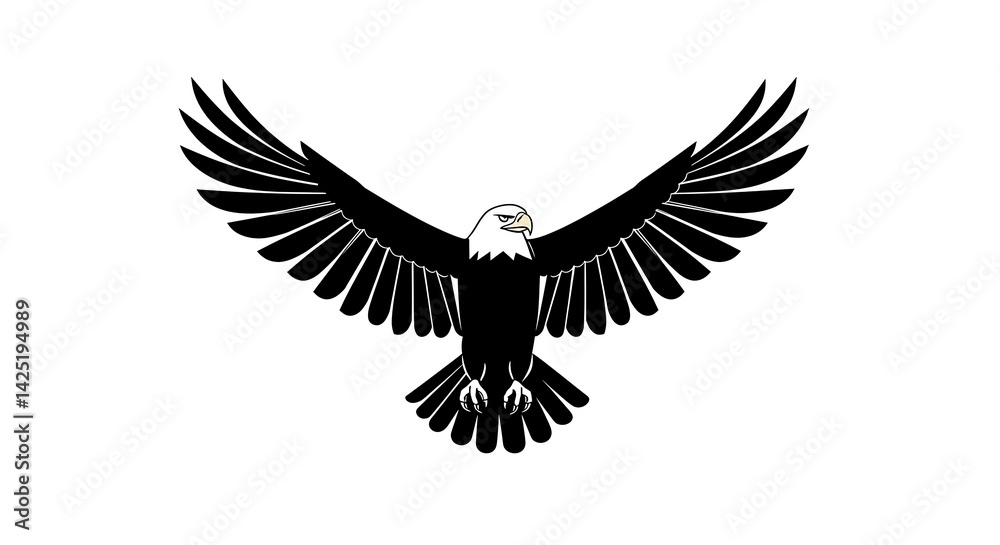 Single-line geometric eagle silhouette, dynamic wings spread, ultra-clean strokes, negative space body, monochrome contrast Single-line geometric eagle silhouette, dynamic wings spread, ultra-clean strokes, negative space body, monochrome contrast