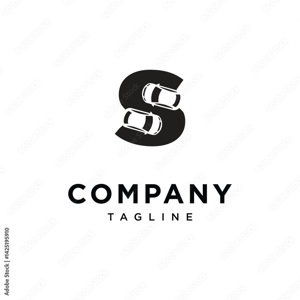 Obraz premium Letter S Car Logo Icon Vector