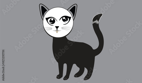 Cat emoji icon vector image.