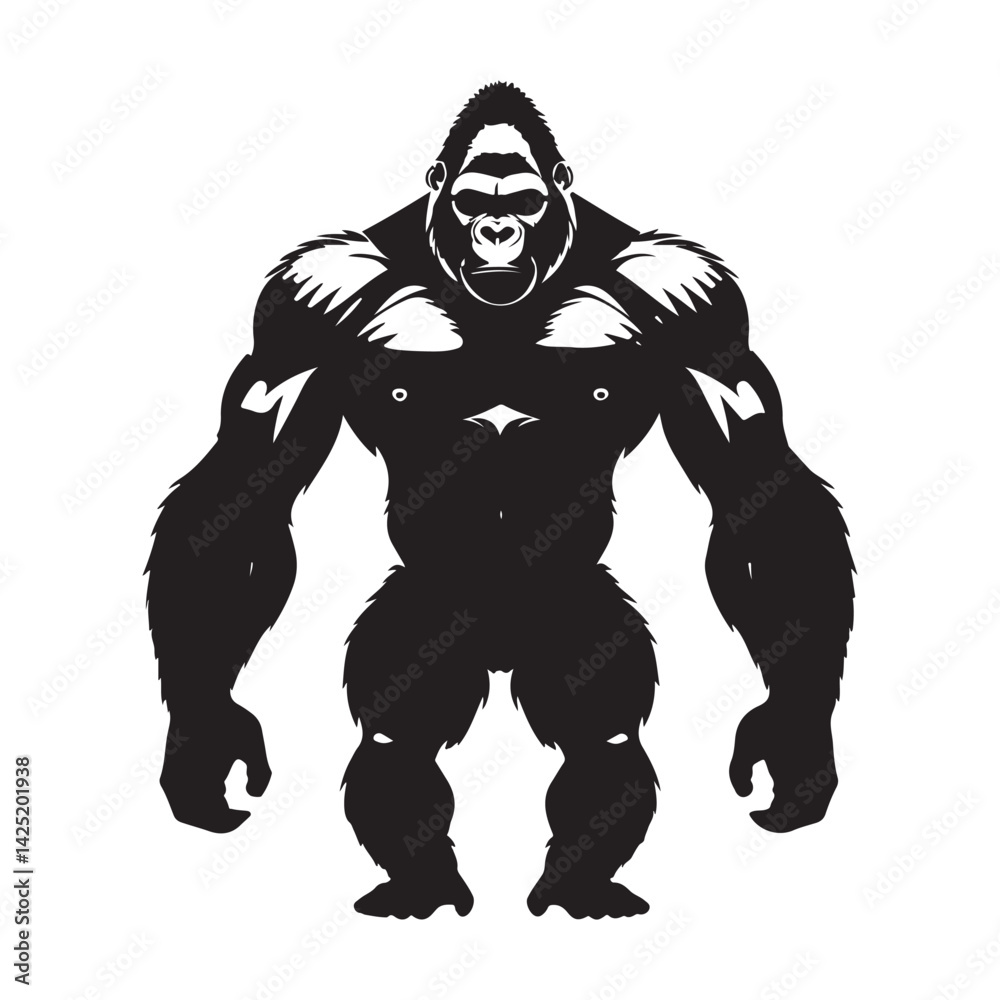 Powerful Gorilla Mascot Vector Illustration Gorilla Mascot Gorilla Vector Silhouettes Powerful Gorilla Mascot Vector Illustration Gorilla Mascot Gorilla Vector Silhouettes