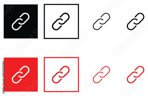 Chain, link icon vector. Link icon, internet url symbol connect button.