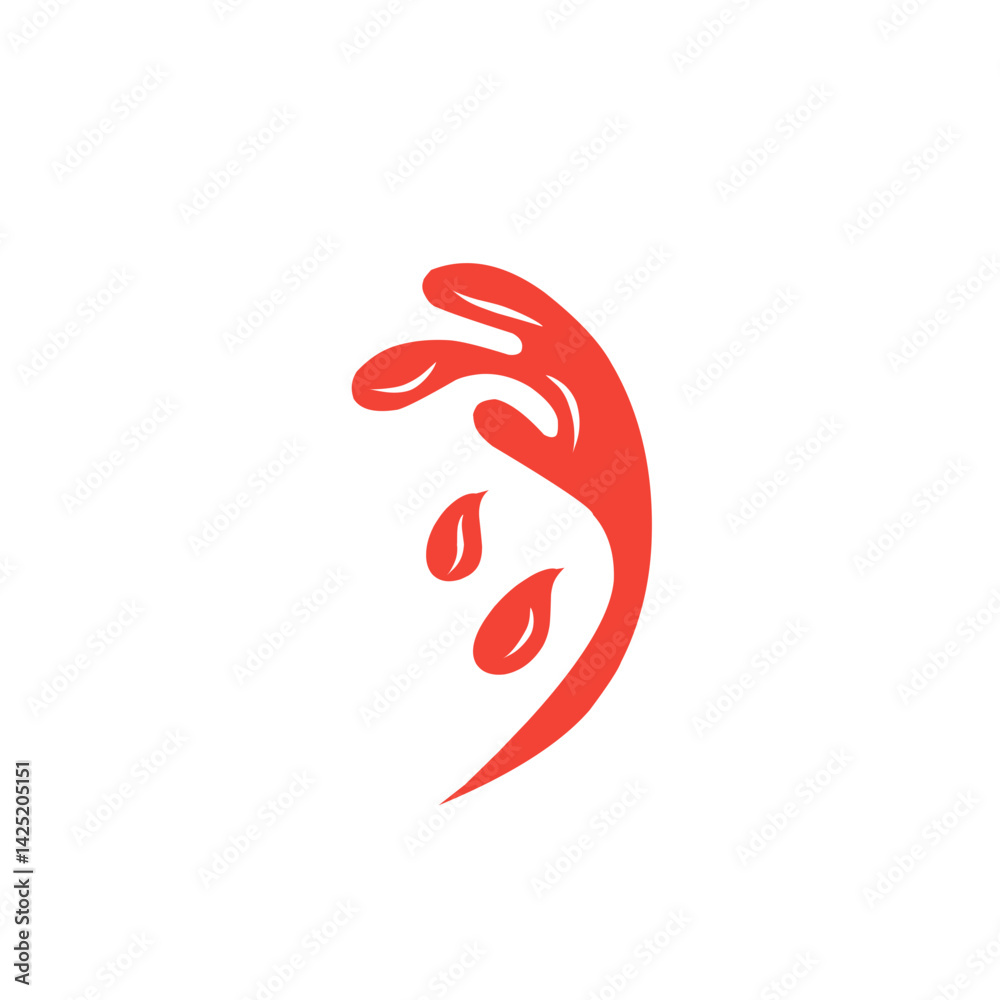 Obraz premium red blood drop