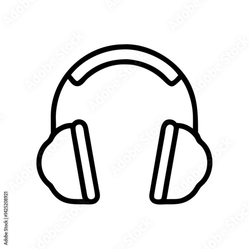 Industrial Ear Protection Muffs for Safety Icon Design