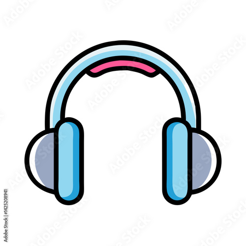 Industrial Ear Protection Muffs for Safety Icon Design