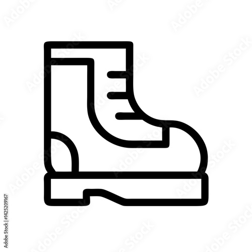 Industrial Work Boots with Safety Features Icon Design