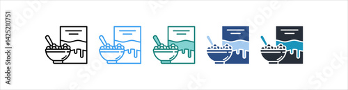 Cereals Icon In Different Style Vector