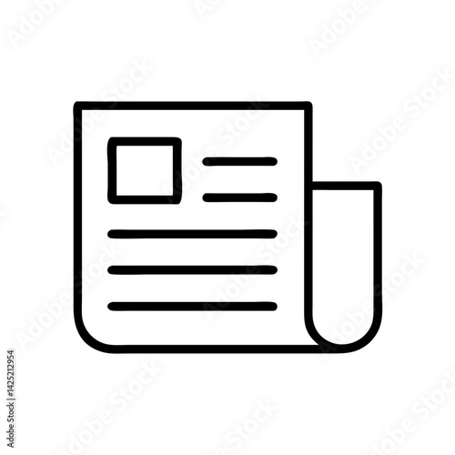 Newspaper Article with Text Columns Icon Design