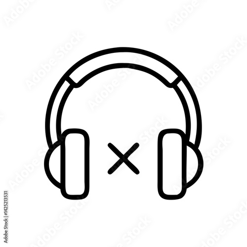 Noise Canceling Headphones for Audio Isolation Icon Design