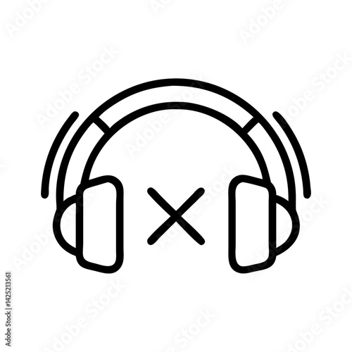 Noise Canceling Headphones for Audio Isolation Icon Design