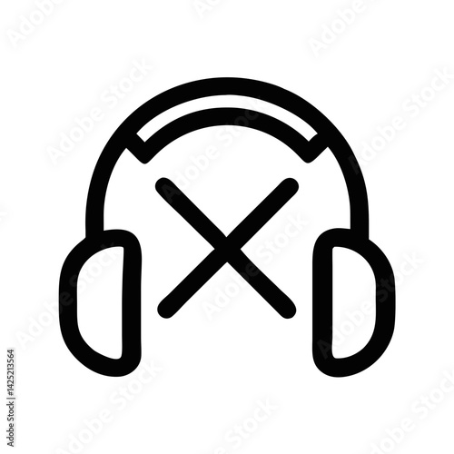 Noise Canceling Headphones for Audio Isolation Icon Design
