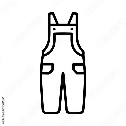 Overalls or Work Suit Icon Design