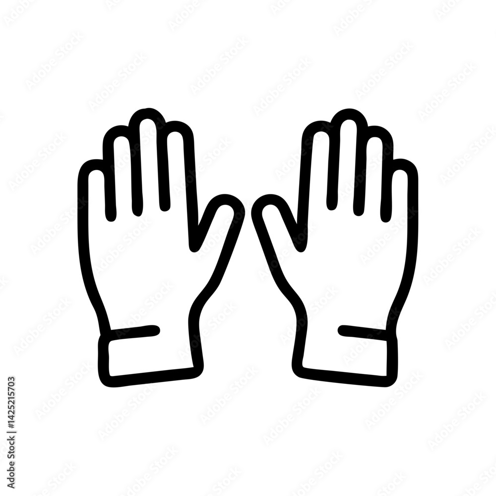 Protective Gloves for Safety Icon Design Protective Gloves for Safety Icon Design