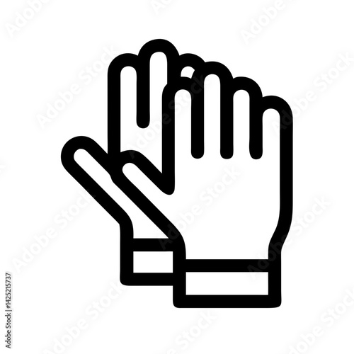 Protective Gloves for Safety Icon Design