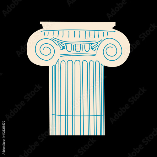 Greek key structure pattern design for social media template and t-shirt print 