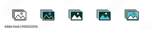 Picture Icon Set – Image, Frame & Gallery Elements