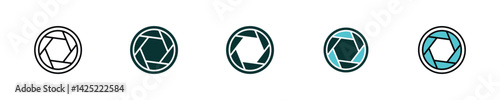 Lens Icon Set – Camera Lens & Photography Tools