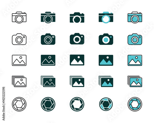 Creative Camera Icon Pack – Colorful & Clean Design