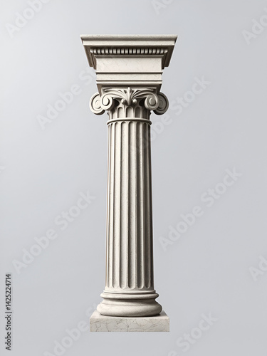 greek column or piller on transparent background