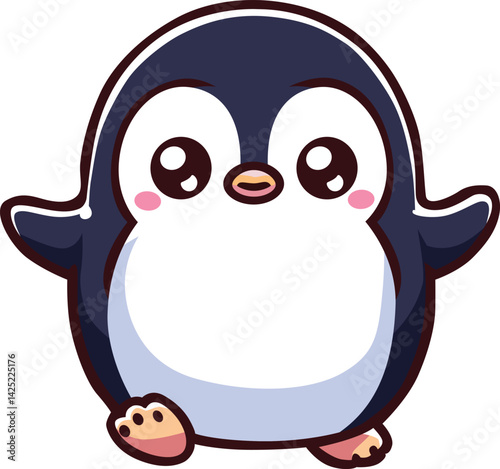 walking cute penguin cartoon characters