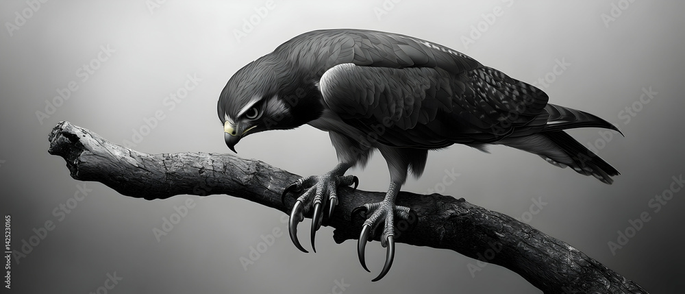 Obraz premium Raptor on Branch