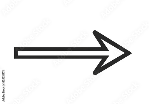 Simple arrow, a vector icon on a transparent background