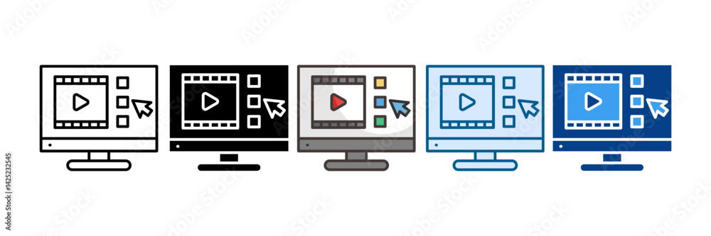 Valokuva Editing Icon Set Multiple Style Collection