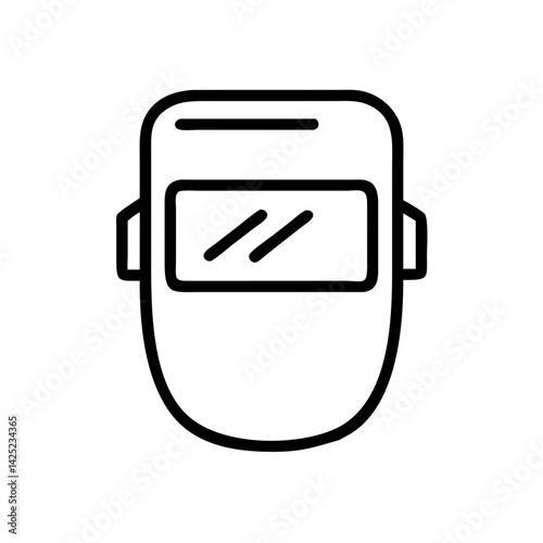 Welding Mask Protective Gear Icon Design