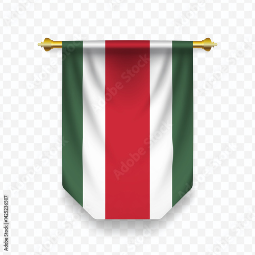 Free Download Flag of Hungary. Vector illustration of a vertical hanging flag on a transparent background. - GFXLoad