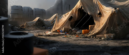 Desolate Refugee Camp