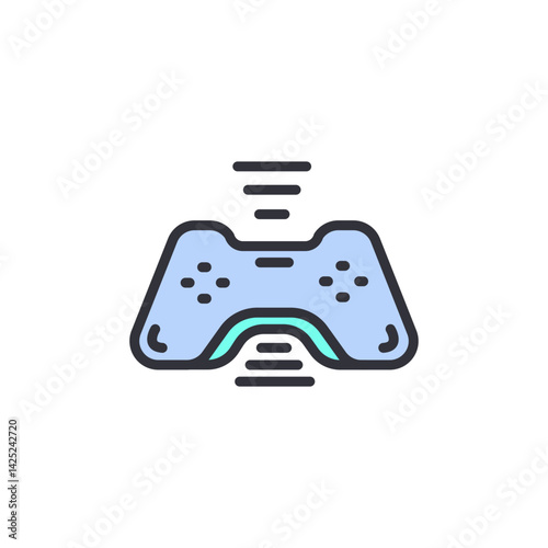 Metaverse game colored icons, minimalist vector illustration ,simple transparent graphic element .Isolated on white background