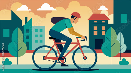 A cyclist pedals along a busy street but their mind is at ease as they hum along to the calming melodies of a classical music playlist..