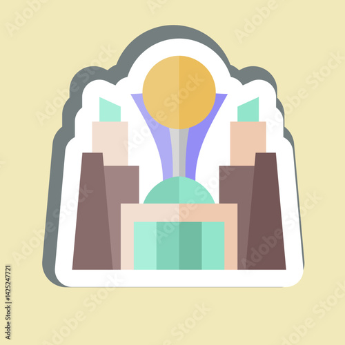 Sticker Astana. related to Kazakhstan symbol. design editable