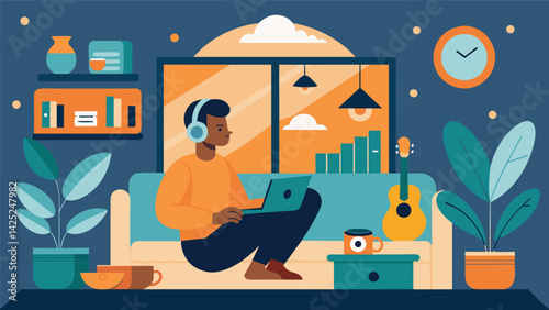 A mellow RB song that sets the mood for a cozy night in with its silky smooth vocals and laidback beat..