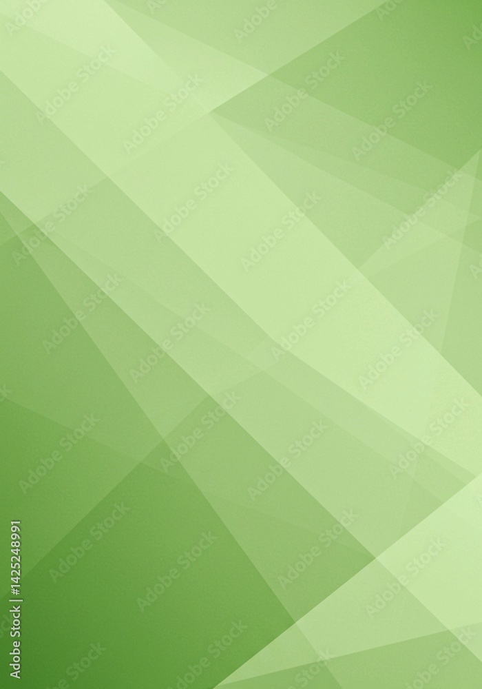 Obraz premium The abstract geometric background combines overlapping diagonal shapes in varied shades of green, resulting in a modern and clean image
