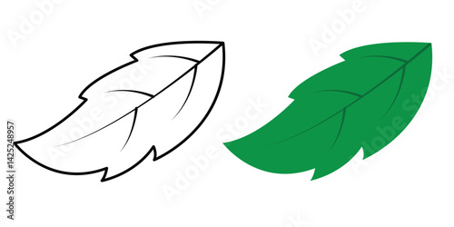 Leaf icons set. Leaves icon on transparent background. Collection green leaf. Elements design for natural, eco, vegan, bio labels. Vector illustration in EPS 10.