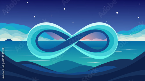 A serene and infinite ocean representing the vastness and depth of the mind and the potential for healing through ketamine..