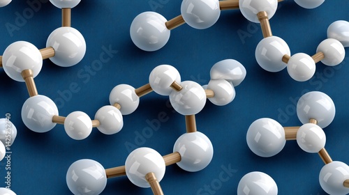 A medicalâ€‘style illustration of biodiesel fuel molecules in a repeating grid, each labeled by atom type in crisp white on dark blue