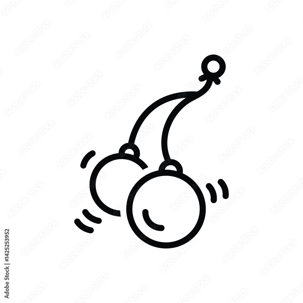 Fotografia Black line icon for clack