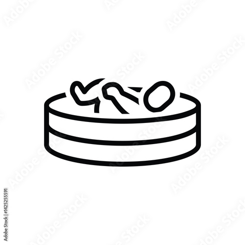 Black line icon for  bathtub