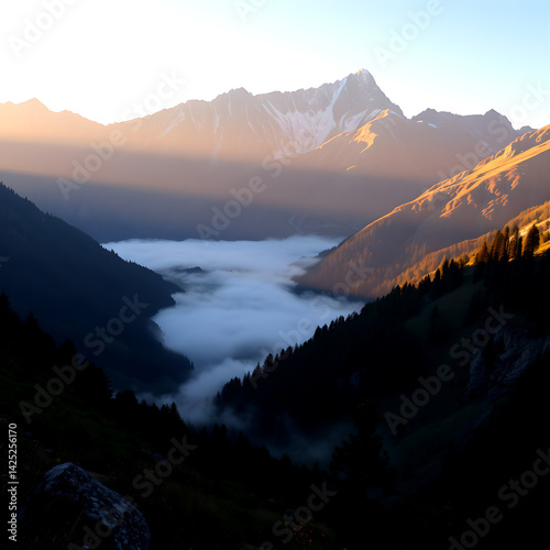 sunrise in the mountains