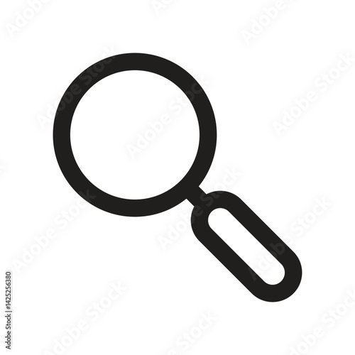 Search icon line magnifying glass find vector